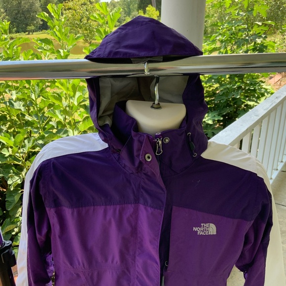 The North Face 3 in 1 Hyvent Hooded Womens Jacket POP OF PURPLE COLOR Size S - Picture 3 of 13